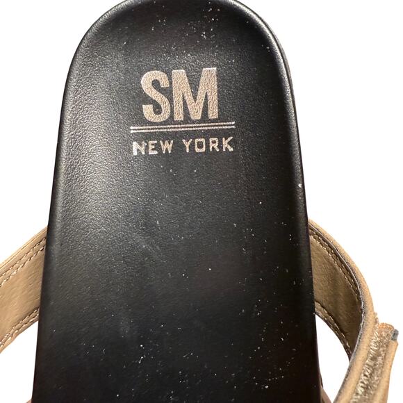 SM New York Steve Madden Moana Women's 8.5M Tan Black Slides Sandals Flatform - Picture 5 of 11
